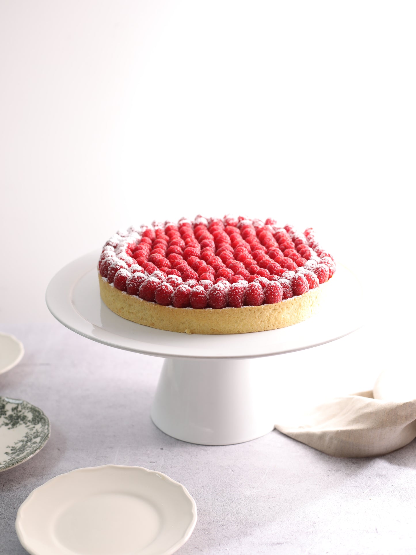 Tarta de frambuesa grande